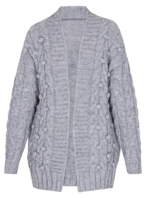 Image de Gilet en tricot pour femmes AODA - gris, taille XS/S