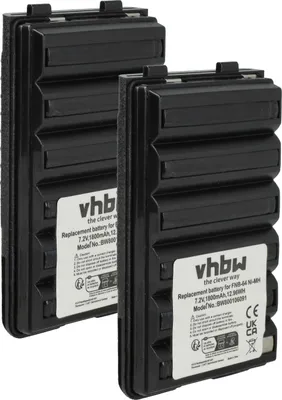 Produktbild von vhbw 2x Akku kompatibel mit Yaesu Vertex VX-146, VX170, VX160, VX150, VX-170, VX-160, VX-150, VX146 Funkgerät, Walkie Talkie (1800 mAh, 7,2 V, NiMH)