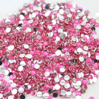 Produktbild von 2000 Stück Harz-Strasssteine mit flacher Rückseite zum Selbermachen, für Handyhüllen, Nagelaufkleber, 2/3/4/5 mm-Fuchsia,2mm