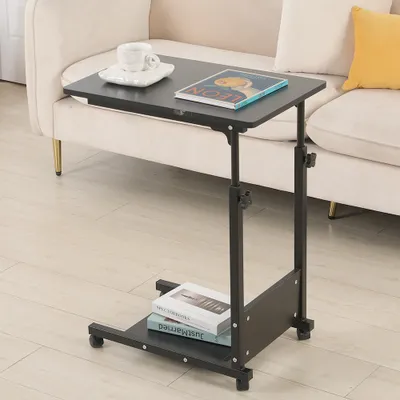 Produktbild von Laptoptisch Notebooktisch Computertisch mit Rollen höhenverstellbar 56.5*37*/95cm