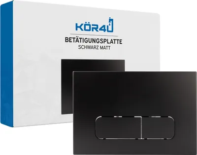 Produktbild von kör4u Betätigungsplatte passend zu Geberit Sigma UP320 & Delta UP100, Drücker abgerundet, schwarz matt