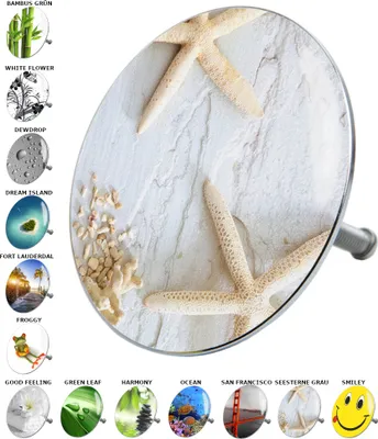 Produktbild von SANILO® Badewannenstöpsel Seesterne Grau