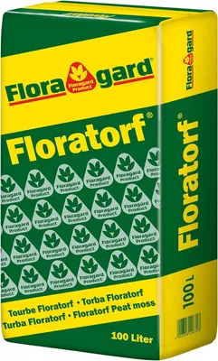 Produktbild von Floragard Floratorf 1 x 100L, reiner, ungedüngter Hochmoortorf zur Bodenverbesserung & Auflockerung Schwerer Böden – ideal für Garten, Beete, Hochbeet
