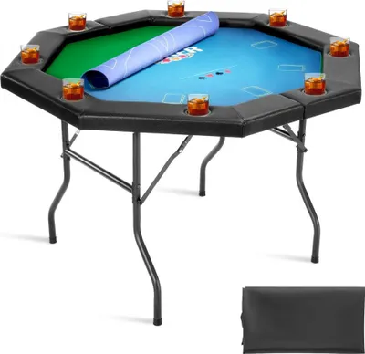 Obrázok produktu pre Skladací pokerový stôl pre 8 hráčov - Skladací a prenosný pokerový stôl - 1325mm skladací pokerový stôl