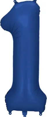 Zdjęcie produktu dla Balon foliowy cyfra 1 granatowy 86 cm