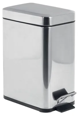 Produktbild von Aqualine SIMPLE LINE Abfallbehälter rechteckig 5 l, Edelstahl glanz