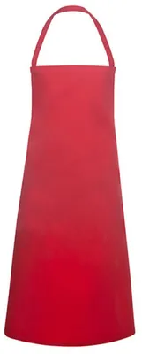 Zdjęcie produktu dla Karlowsky BLS3 | Basic Bib Fartuch 65/35 - 75 x 100 cm - Można prać w temperaturze do 60°C - Kolor: Czerwony (ok. Pantone 200C) - Rozmiar: 75 x 100 cm