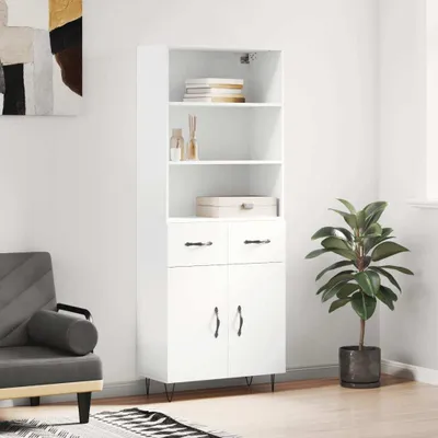 Produktbild von vidaXL Highboard Weiß 69,5x34x180 cm Holzwerkstoff