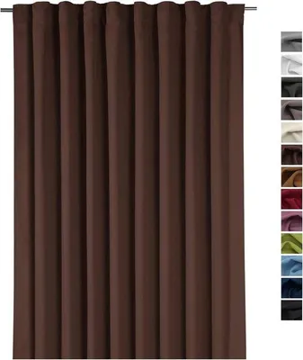 Produktbild von Famanu Vorhang XXL - blickdicht und isolierend - 245 x 275 cm - Schokoladenbraun