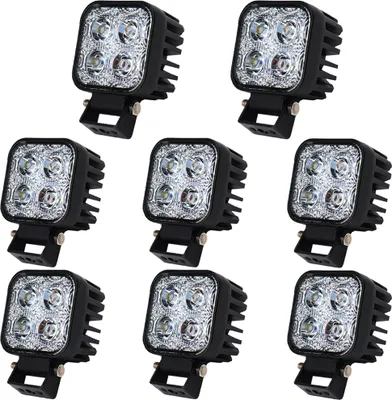 Produktbild von Greenmigo 8X 12W LED Lampe Scheinwerfer Kaltweiß Rücklicht LED Arbeitsscheinwerfer Wasserfest IP67 12V 24V