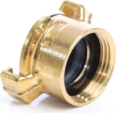 Image de Wiltec Embout de tuyau en laiton avec griffes - 550 x 320 x 440 mm - Connecteur de raccord rapide - Filetage femelle DN25 (1") - pour Tuyau d’eau d’arrosage