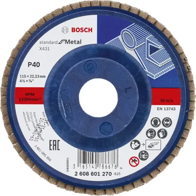 Produktbild von Fächerschleifscheibe X431 Standard for Metal, gerade, 115 mm, 40, Kunststoff
