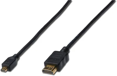 Produktbild von DIGITUS HDMI High Speed mit Ethernet Anschlusskabel, 1m, sw