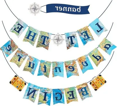 Produktbild von Reise Dekoration 3-teilig Wimpel Banner