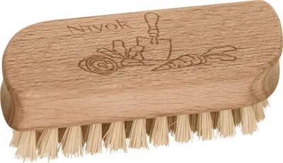Produktbild von Garten‑Handwaschbürste aus Buchenholz – feste Fibre‑Borsten, ergonomische Griffmulde