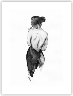 Produktbild von Poster - Poster ohne Rahmen - Aquarell Frau Nacktheit - 30x40 cm - Wand Bild - Wanddeko - Wandbilder - Kunstposter - Wandposter - Bilder - Kunstdruck - Wanddekoration - Wandbild - P2XPA30x40-4721
