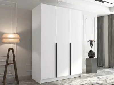 Obrázek produktu pro Vysoká šatní skříň 150 cm SHEELA 1 - bílá / černá