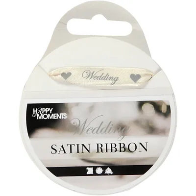 Produktbild von Creativ Company Satin Ribbon Off-White, 10m