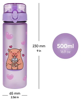 Image de Bouteille d'eau pour enfants Baagl, 500 ml, idéale pour l'école, pour filles, en Tritan - Couleur : Polar