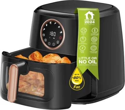 Produktbild von Heissluftfritteuse XL 7,2 Liter - AF200 - 1750W, digitale XL Heißluftfritteuse, 8 Programme, Airfryer, Fritteuse ohne Fett / Öl, 30°C - 200°C Luftfritteuse Air Friteuse AF200 schwarz