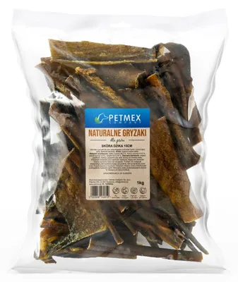 Zdjęcie produktu dla Petmex Skóra Dzika 15cm Gryzak Naturalny Przysmak Dla Psa 1kg