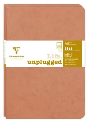 Immagine prodotto di Clairefontaine – Taccuino A5 a righe, 96 pagine, 90 g, sigillo marrone, 2 pezzi