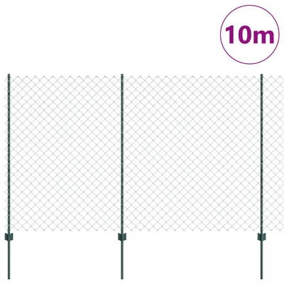 Produktbild von vidaXL Kettenzaun mit Pfosten 10 x 1,5 m (B x H)