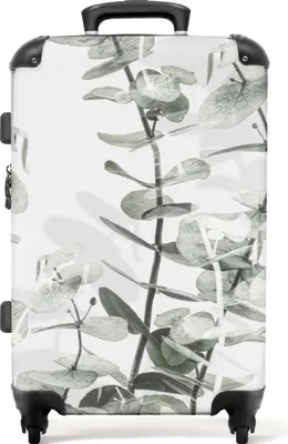 Produktbild von NoBoringSuitcases.com® Großer Koffer - Pflanzen - Natur - Grün - Blumen - Kombinationsschloss TSA - Hartschalen Trolley 4 Rollen - 72 liter - Reisekoffer - 66 cmKoffer Mittelgroß 67x43x25 cm, 72L,