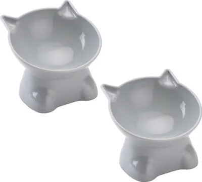 Produktbild von Katzennapf Set Erhöht Katzennapf Kunststoff - Fressnapf Katzennapf - Futternapf Katzen,(Typ:style1;)
