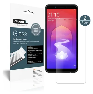 Produktbild von 2x Schutzfolie für Oppo Realme 1 matt - Anti-Shock 9H Folie dipos Glass