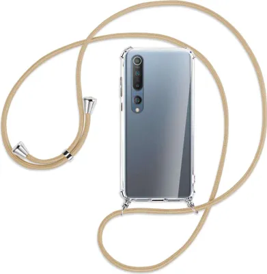 Produktbild von Handykette Backcover-Schutzhülle mit Band (Metall silberfarben) für Xiaomi Mi 10 (Pro) - caramel