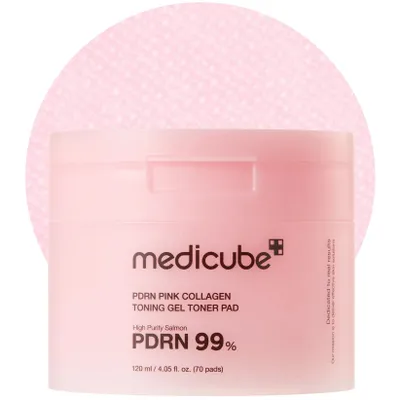 Image de Medicube - PDRN Pink Collagen Toning Gel Toner Pad - PDRN Pink Collagen Toning Gel Pads - 70 pcs