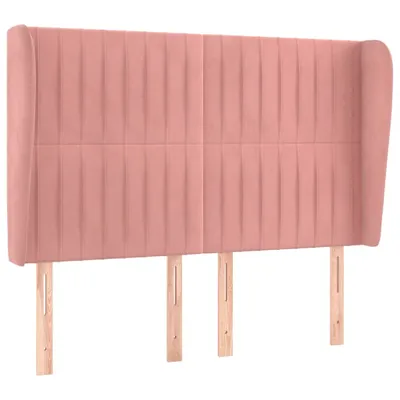 Produktbild von vidaXL Kopfteil mit Ohren Rosa 147x23x118/128 cm Samt