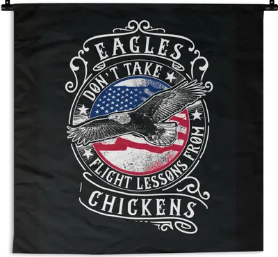 Produktbild von MuchoWow® Wandteppich Wandbehang Vogel - Flagge - Amerika - Retro 90x90 cm Tapisserie Dekoration Wandtuch - Wandaufhänger