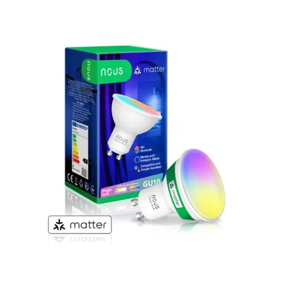 Obrázok produktu pre Nous P8 smart Tuya Wi-Fi RGB bulb (GU10 socket), Matter compatible