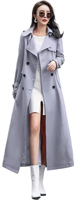 Immagine prodotto di Cappotto lungo da donna, modello trench con due file di bottoni, taglio slim, lunghezza maxi