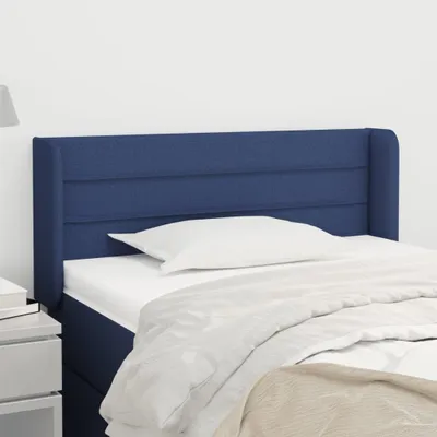 Produktbild von Kopfteil mit Ohren Blau 93x16x78/88 cm Stoff
