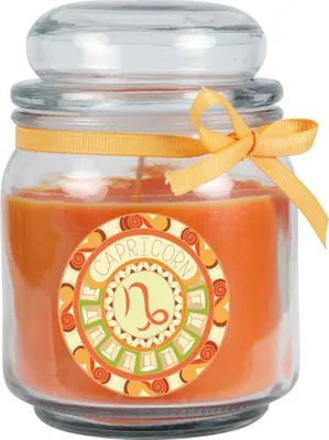 Produktbild von Sternzeichen Duftkerze  im Bonbonglas ( Steinbock ) - viele Motive zur Auswahl, 300g - Brenndauer bis zu 70 Std - Capricorn