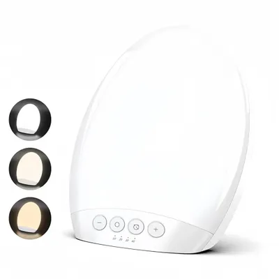 Produktbild von Tageslichtlampe 10000 Lux, Lichttherapielampe mit Einstellbaren Lichtfarben, Helligkeiten und Timer, UV-Freie Sonnenlampe,5 Stufen Helligkeit