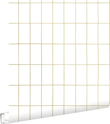 Produktbild von ESTAhome Tapete kleine Fliesen Weiß und Gold 53 cm x 10.05 m