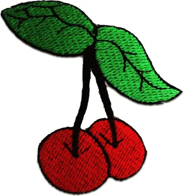 Obrázok produktu pre Cherry fruit fruit - nášivka, nažehľovacia nášivka, nášivka, nášivky, na nažehlenie, veľkosť: 7,5 x 7 cm