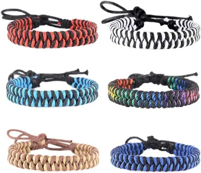 Imagen del producto de Pulseras de amistad trenzadas, juego de 6 unidades, para hombres y mujeres