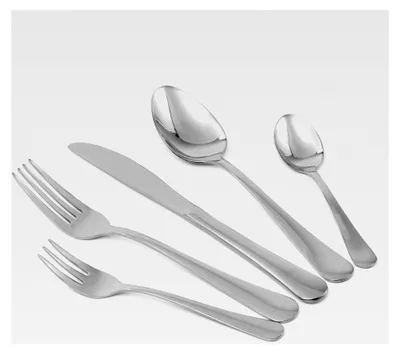 Produktbild von Edelstahl-Besteckset für 6 Personen, 30-teilig, spülmaschinenfest, Silber