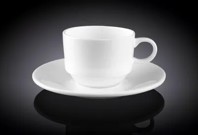 Zdjęcie produktu dla Filiżanka do kawy Wilmax ze spodkiem 140 ml - Klasyczny design - WL-993039/AB