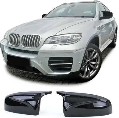 Produktbild von Austausch Spiegelkappen Sport Optik Schwarz Glanz passend für BMW X5 E70  X6 E71
