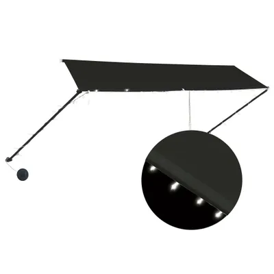 Immagine prodotto di vidaXL Tenda retrattile con LED 350×150 cm antracite