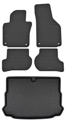 Produktbild von Gummimatten + Kofferraumwanne für Volkswagen Scirocco III 2008-2017 (Coupé, 5-Sitzer) – Schwarz, passgenau – Wielganizator