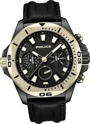 Produktbild von Police Leder Herren Uhr Multifunktion Armband schwarz Police Electrical D2UPOF0022501