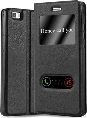 Produktbild von Cadorabo Schutzhülle für Huawei P8 LITE 2015 Hülle in Schwarz Handyhülle Book Case Cover Etui