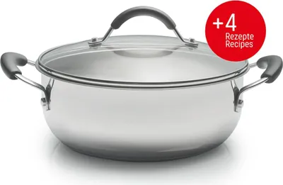 Produktbild von Coolinato Grossraumpfanne 24cm / 3,8l aus Edelstahl – unbeschichtet